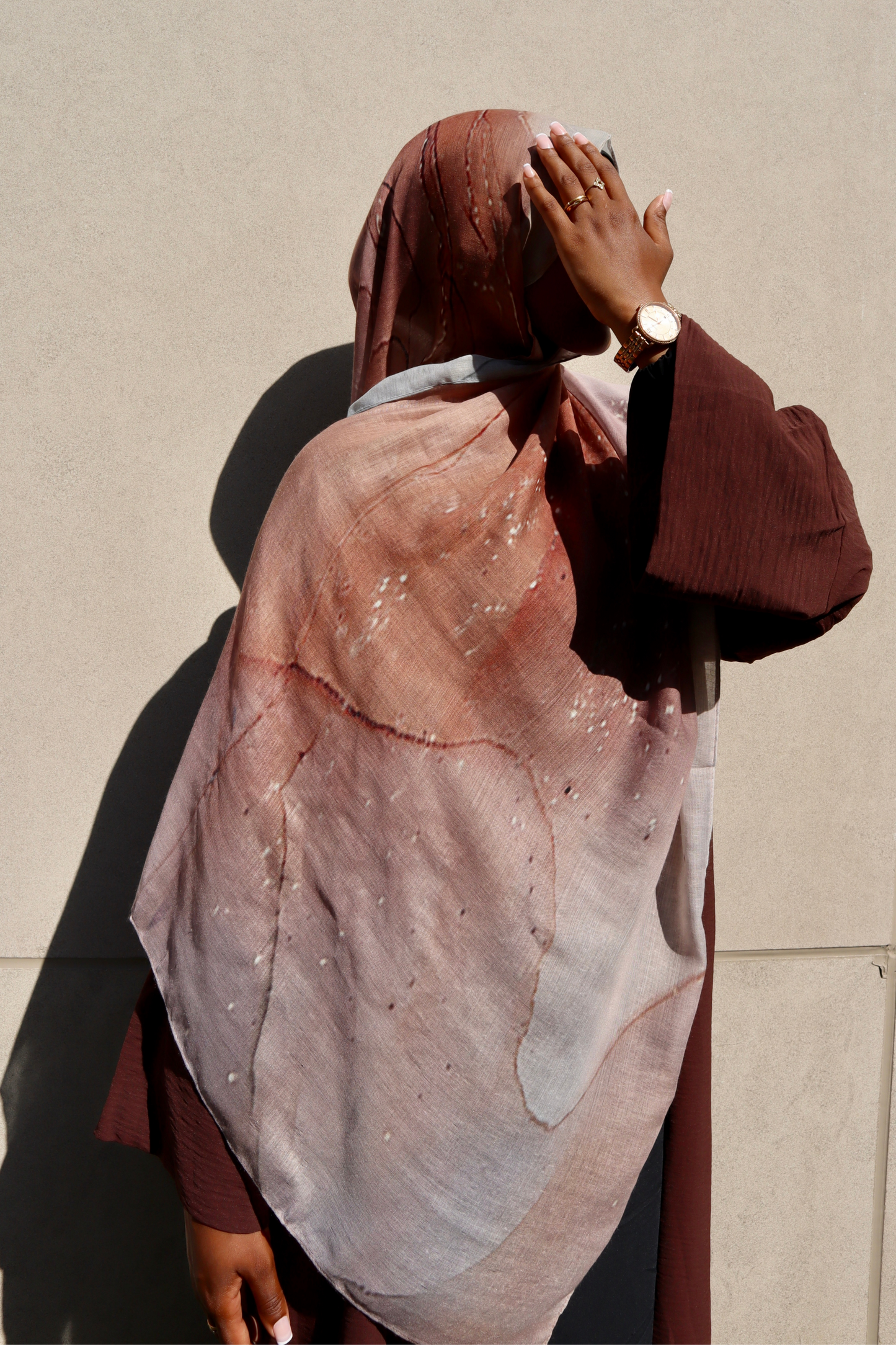 PREMIUM MODAL HIJAB - SMOKY PEACH