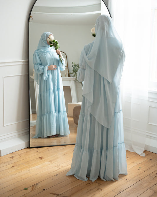 NOOR ABAYA SET - SKY BLUE