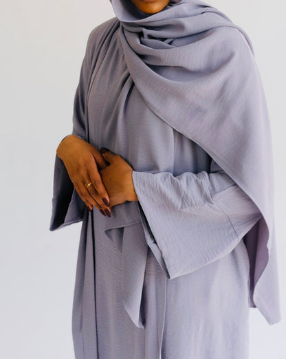 RAHAH- 4 PIECE ABAYA IN DUSTY PURPLE