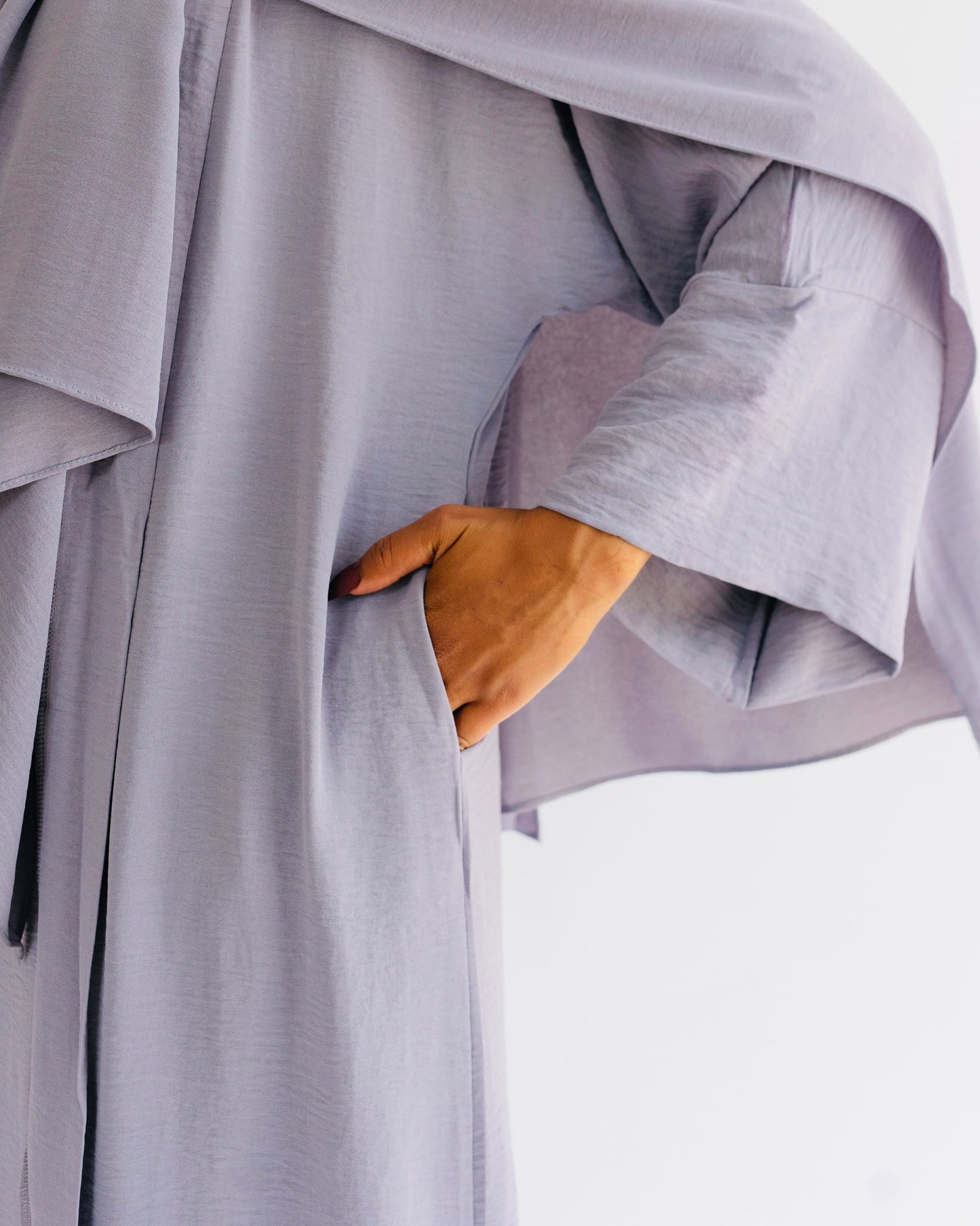 RAHAH- 4 PIECE ABAYA IN DUSTY PURPLE