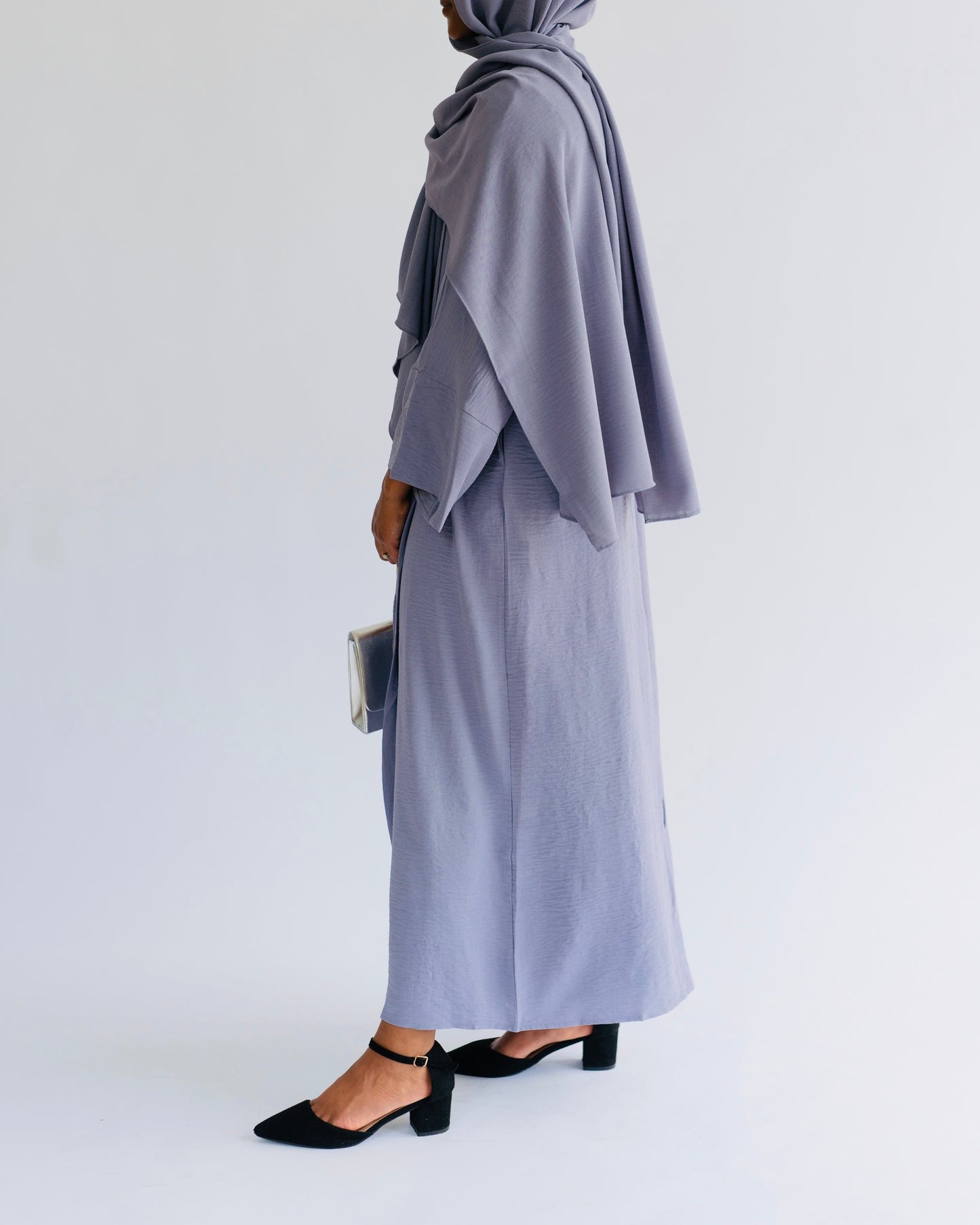 RAHAH- 4 PIECE ABAYA IN DUSTY PURPLE