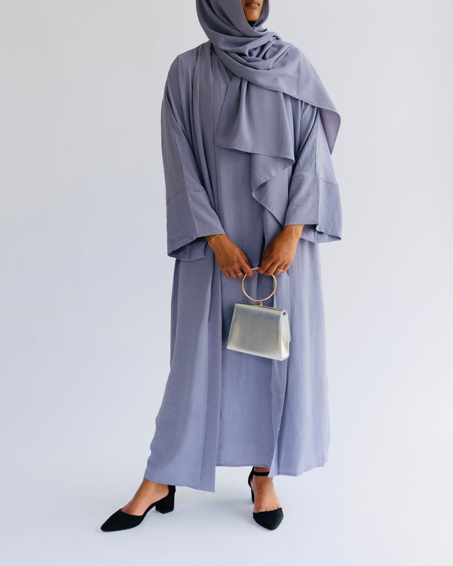 RAHAH- 4 PIECE ABAYA IN DUSTY PURPLE