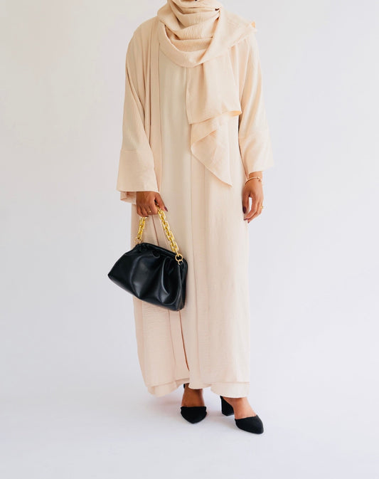 RAHAH- 4 PIECE ABAYA IN BEIGE