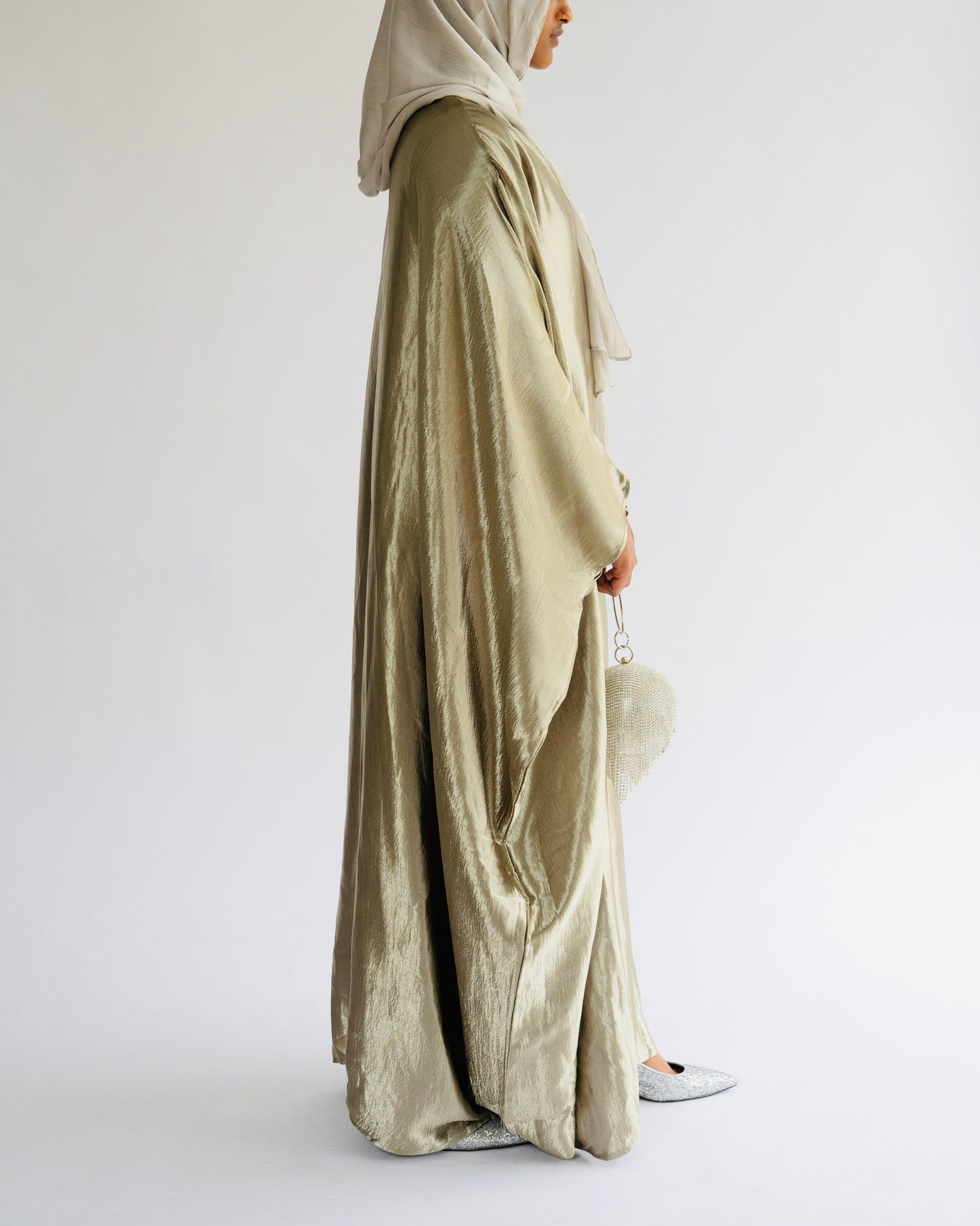 WADHA - KAFTAN IN OLIVE GREEN