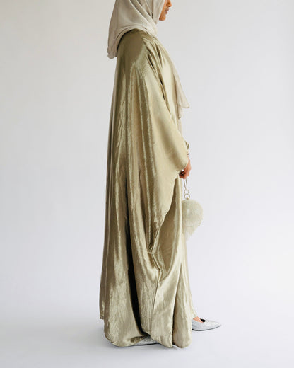 WADHA - KAFTAN IN OLIVE GREEN