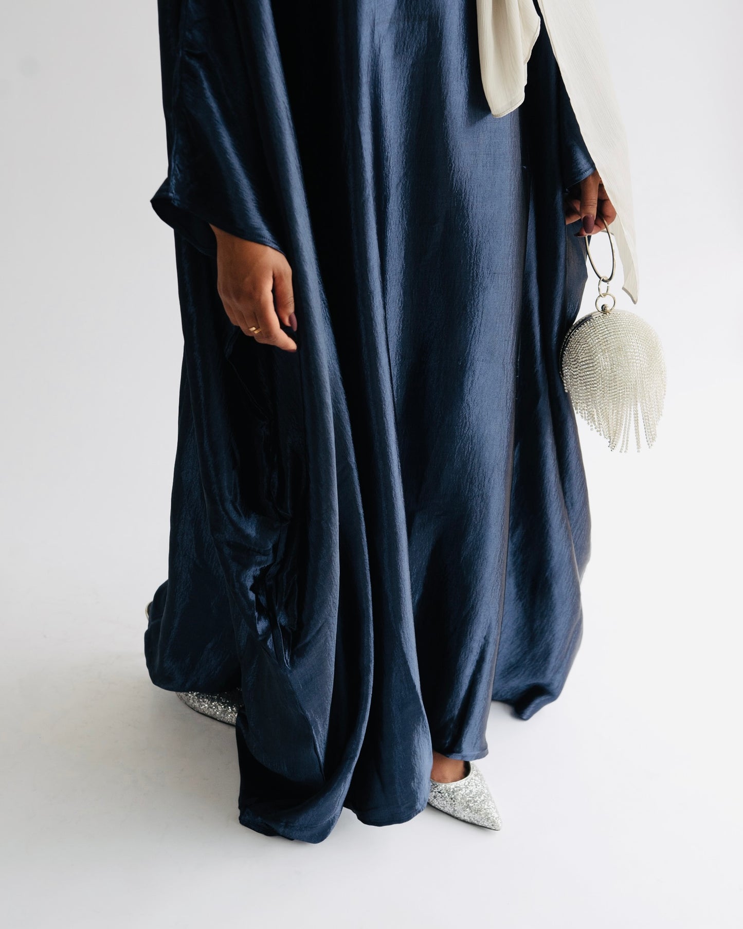 WADHA - KAFTAN IN NAVY BLUE